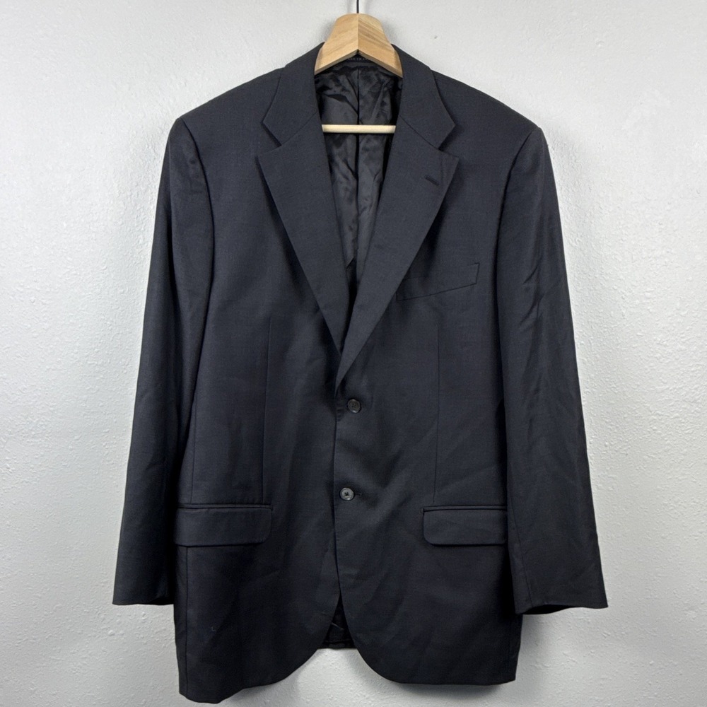 Luigi Bianchi Mantova Mens 44L Virgin Wool Blazer Cerruti Prestige Italy Gray